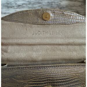 Vintage Judith Leiber Metallic Reptile Leather Swarovski Clutch Eyeweare